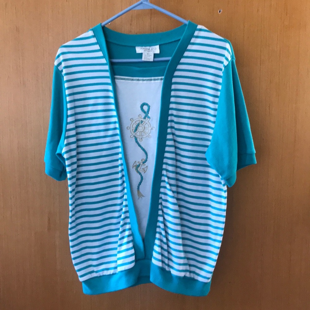 Adolfo Sport women’s vintage nautical shirt